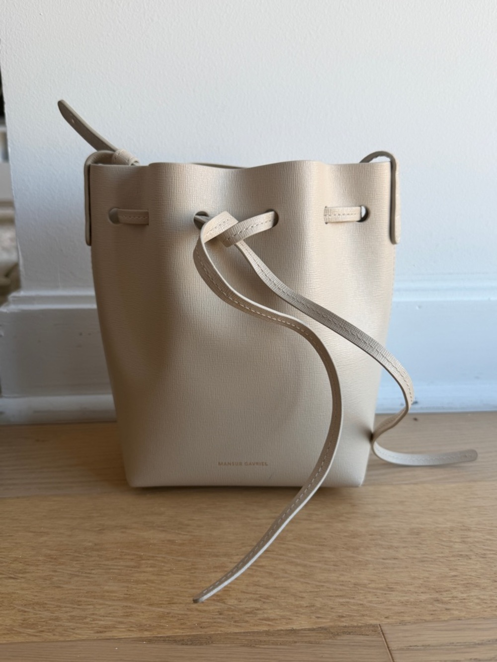 Mansur Gavriel Light Cream Mini Bucket Crossbody